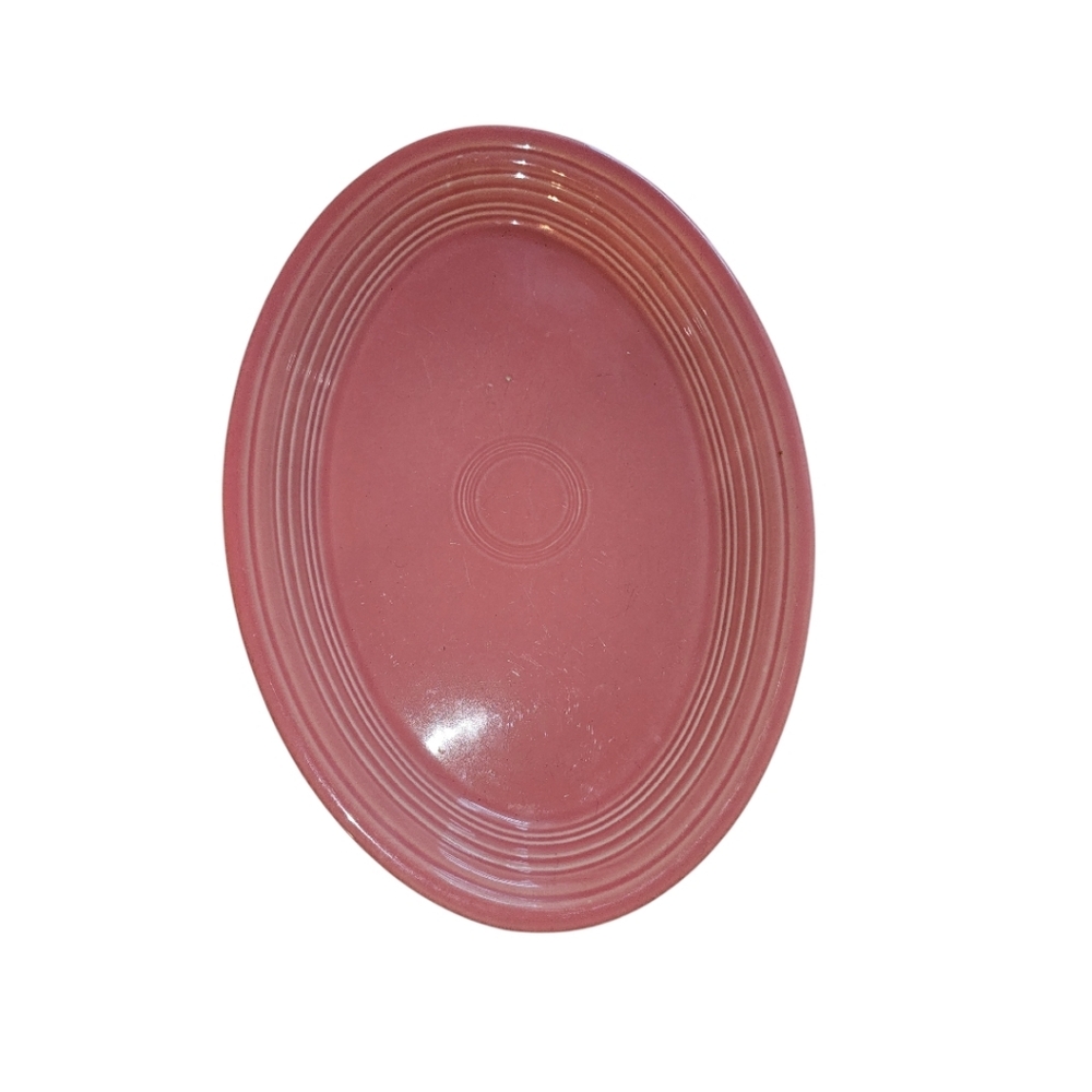 Fiesta Large Rose Pink Deep Dish Serving Platter